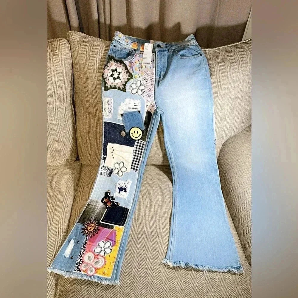 NWT $129 URBAN OUTFITTERS BDG WOMEN’S EMBROIDERED DENIM MEDI SIZE 27 - Picture 1 of 14